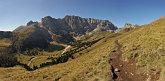 065 Alle nostre spalle veduta panoramica sulla Val Duron - Cima Molignon