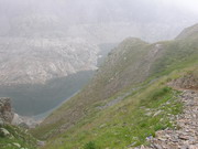 Lago Nero, con il livello molto basso