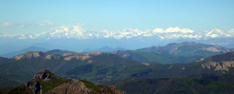 panorama ovest, si intravede il Monte Rosa